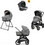 Inglesina Aptica XT Quattro 2025 Darwin Infant Καρότσι Μωρού 3 σε 1 Canyon Grey/ Nero