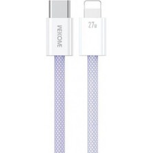 Wekome WDC-21L Braided USB-C to Lightning Cable 27W 1m Purple 6941027648124