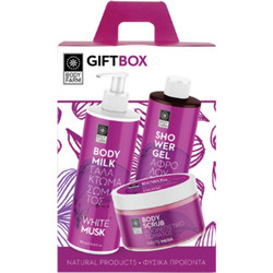 Bodyfarm White Musk Shower Gel 250ml + Body Milk 250ml + Body Scrub 200ml