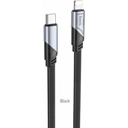 Hoco U119 Braided Flat USB-C to Lightning Cable 27W 1.2m Black GZ-18758