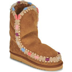 Mou Eskimo 24 Overstitch Γυναικεία Μποτάκια Χιονιού Suede Ταμπά με Γούνα MUFW101097A-COG