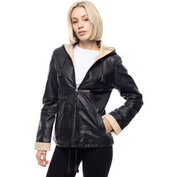 Leather 100 Γυναικείο Μπουφάν Δερματίνη Μακρύ Μαύρο 49-W-1123-W9