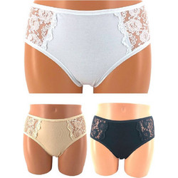 Ider Βαμβακερά Γυναικεία Slip με Δαντέλα Λευκά 2Pack 3071