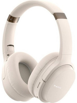 Havit I62 Ασύρματα Bluetooth Ακουστικά Over Ear Μπεζ