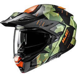 HJC i80 Roki MC47SF Orange Green Κράνος Μηχανής Flip-Up 1600gr