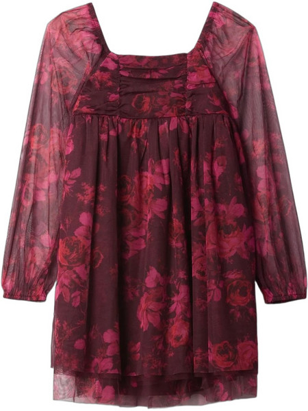 Gap Παιδικό Φόρεμα Floral Μπορντό 627558000