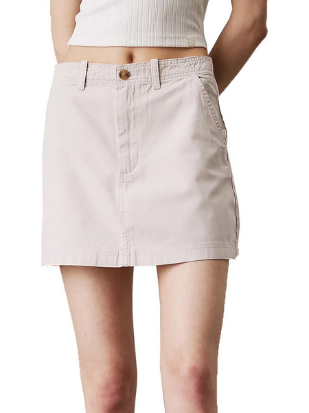 Calvin Klein Μίνι Φούστα Τζιν Ψηλόμεση Nude J20J224864-PDH