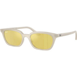 Ray-Ban RB4456 68086D Γυναικεία Γυαλιά Ηλίου Τετράγωνα Κοκάλινα Λευκά με Κίτρινο Φακό