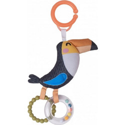 Taf Toys Tuki the Tuccan Υφασμάτινη Κουδουνίστρα για Νεογέννητα
