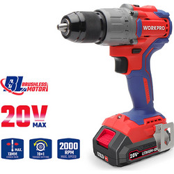 WORKPRO WP390002 Δραπανοκατσάβιδο Μπαταρίας Brushless 20V 2x2Ah