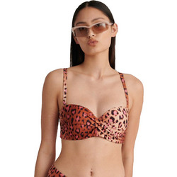 BLU4U Pink Leo Bikini Top Strapless Animal Print Ροζ 25366285D-19