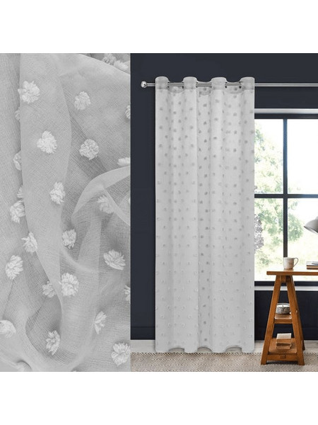 For Home Κουρτίνα Παραθύρου με Τρουκς 140x260 139650 Γκρι