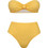 Rock Club Bikini Set Strapless Ψηλόμεσο Κίτρινο BP-5003