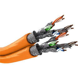 Goobay S/FTP Cat.7a Καλώδιο Δικτύου Ethernet 100m Orange 91891