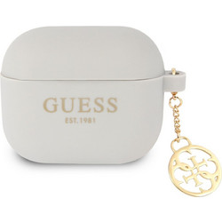 Guess 4G Charm Collection Θήκη Σιλικόνης για Apple AirPods 3 Γκρι