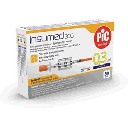 Pic Insumed Σύριγγες 0.3ml με Βελόνα Ινσουλίνης 30G 8mm 30τμχ