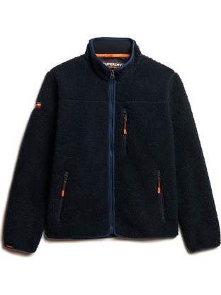 Superdry Ανδρική Ζακέτα Fleece με Φερμουάρ Navy Μπλε M2014140A-98T