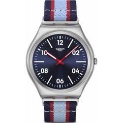 Swatch Ανδρικό Ρολόι με Μπλε Υφασμάτινο Λουράκι SS07S148