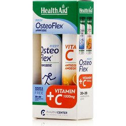 Health Aid Osteoflex 20s + Vitamin C 20 Αναβράζοντα Δισκία