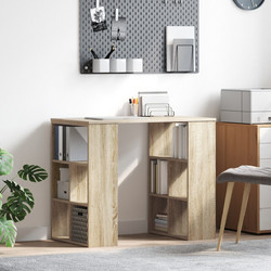 vidaXL Γραφείο Ξύλινο με Βιβλιοθήκη 869508