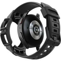 Spigen Rugged Armor Pro Θήκη Σιλικόνης με Λουράκι για Samsung Galaxy Watch 5 Pro 45mm Μαύρη
