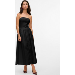 Vero Moda Midi Καλοκαιρινό Βραδινό Φόρεμα Μαύρο 10327409