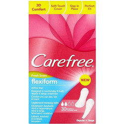 Carefree Flexiform Fresh Scent Σερβιετάκια για Ελαφριά Ροή 2 Σταγόνες 30τμχ