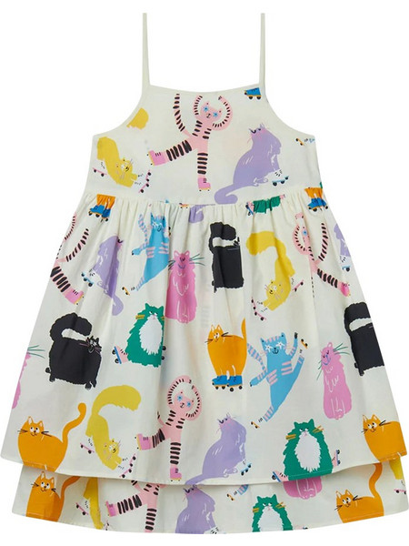 Stella McCartney Παιδικό Φόρεμα Άσπρο Ροζ Λιλά TW1C42-188MC