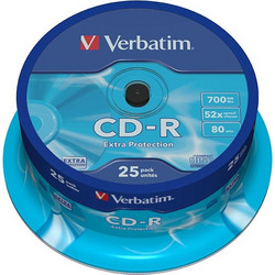 Verbatim 43432 Εγγράψιμα CD-R 52x 700MB Cake Box 25τμχ