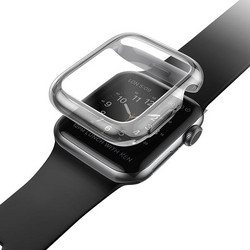 Uniq Garde Πλαστική Θήκη με Προστασία Οθόνης για Apple Watch 4 / 5 / 6 / SE 40mm Γκρι Διαφανής
