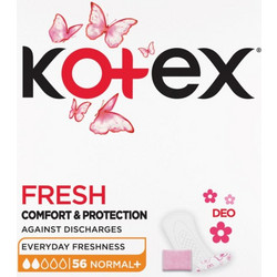 Kotex Fresh Σερβιετάκια για Ελαφριά Ροή 2 Σταγόνες 56τμχ