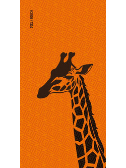 Feel & Touch Printed 09 Πετσέτα Θαλάσσης Microfiber Πορτοκαλί 80x160cm