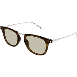 Saint Laurent SL753 007 Γυναικεία Γυαλιά Ηλίου Τετράγωνα Ασημί Ταρταρούγα με Γκρι Φακό