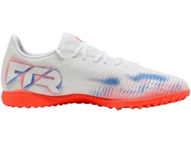 Puma Future 8 Play TT 108605-01 Ποδοσφαιρικά Παπούτσια με Σχάρα Λευκά Πορτοκαλί