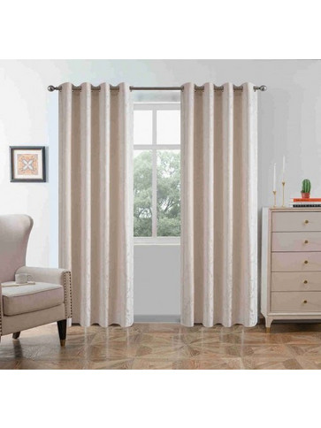 Ehome Κουρτίνα Παραθύρου με Τρουκς 140x260 AD6052-1 Εκρού