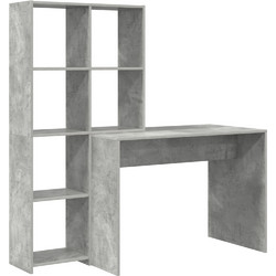 vidaXL Γραφείο Ξύλινο με Βιβλιοθήκη 138.5x55x143cm 3337252