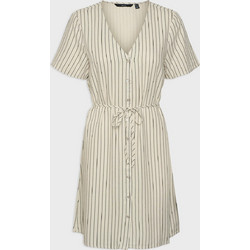 Vero Moda Mini Καλοκαιρινό Καθημερινό Φόρεμα Μεταξωτό Εκρού 10322976