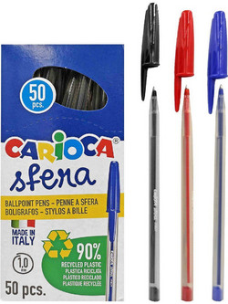 Carioca Sfera Box Σετ Στυλό Διαρκείας 1mm Πολύχρωμο 50τμχ 41643