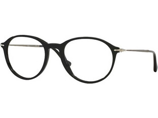 Persol PO3125V 9551 Ανδρικός Σκελετός Γυαλιών Οράσεως Κοκάλινος Μεταλλικός Ασημί Μαύρος