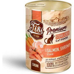 FISI Premium Adult Sterilised Chunks with Salmon & Shrimp 400gr
