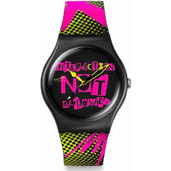 Swatch Γυναικείο Ρολόι με Πολύχρωμο Καουτσούκ Λουράκι SO32B121