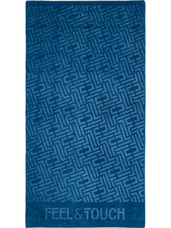 Feel & Touch Icon Πετσέτα Θαλάσσης Microfiber Μπλε 90x170cm