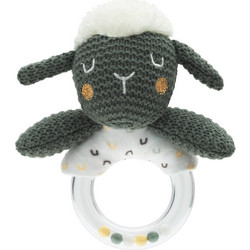 KikkaBoo Sleepy Sheep Πλεκτή Κουδουνίστρα Κρίκος για Νεογέννητα