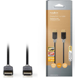 Nedis Καλώδιο DisplayPort 1.4 to DisplayPort Male 2m Black CCBW37014AT20