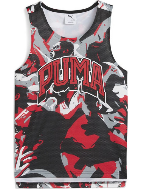 Puma Rival Rage Παιδικό T-Shirt Αμάνικο Κόκκινο Μαύρο 630820-11