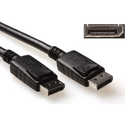 Intronics Καλώδιο DisplayPort to DisplayPort Male 0.5m Black AK3977