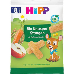Hipp Βιολογικά Sticks Μήλο & Καρότο 8m+ Χωρίς Ζάχαρη 30gr