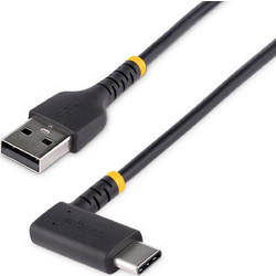 StarTech Angle 90° USB-A to USB-C 1m Black 65030893824