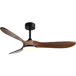 GRCTECH HJ85642BB Ανεμιστήρας Οροφής 107cm 38W με Φως & Τηλεχειριστήριο Μαύρος Καφέ