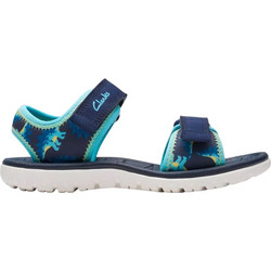 Clarks Παιδικά Πέδιλα για Αγόρι Ανατομικά Navy Μπλε Τιρκουάζ 26176693